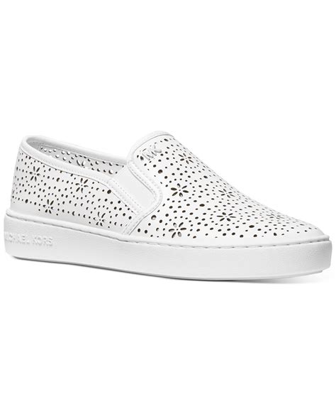 michael michael kors kane perforated slip-on sneakers|Kane Perforated Leather Slip.